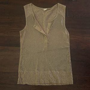 J.crew tan sequin tank
